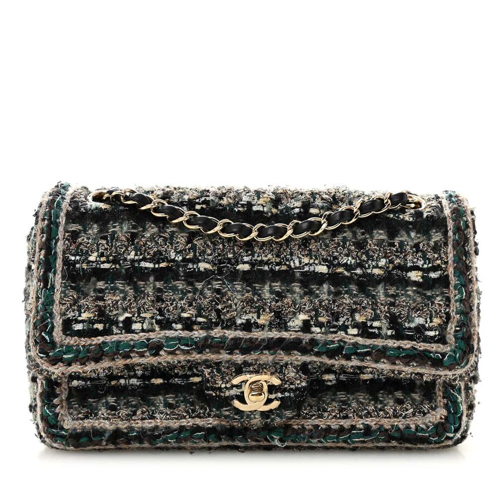 Chanel Tweed Braid Medium Flap #269455C42B